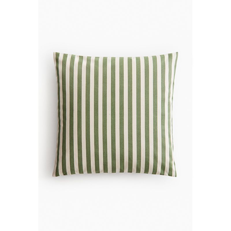 

HM Home Home Fabric Craft Cushion Cover Autumn Leisure Home Outdoor Pillow Cover 1214165 Khaki Green/Stripes 50X50cm