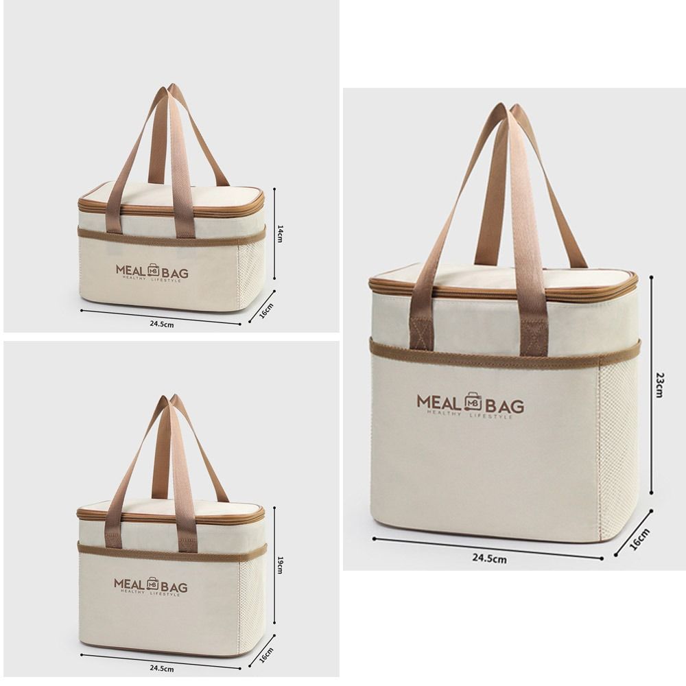 Portable Insulated Lunch Box Storage Bag Large Capacity Waterproof&Dustproof Picnic Handbag Food Thermal Bag