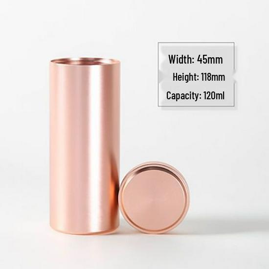 Portable Mini Metal Tea Canister - Titanium Aluminum Alloy, High-Grade Tea Packaging, Empty Gift Box
