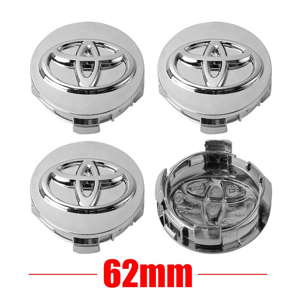 Pokličky kol 56/62 mm Dekorativní znak na střed kola auta Pokličky kol pro Toyota C-hr Rav4 Mirai Hilux Avensis Prius Auris Coro