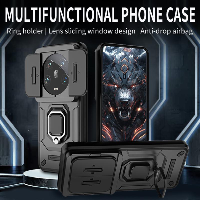 For Xiaomi 14 Ultra Case Luxury Car Magnetic Holder Armor Back Cover For Xiomi14 Xiaomi Mi14 Mi 14 Ultra 5G 2024 Phone Cases