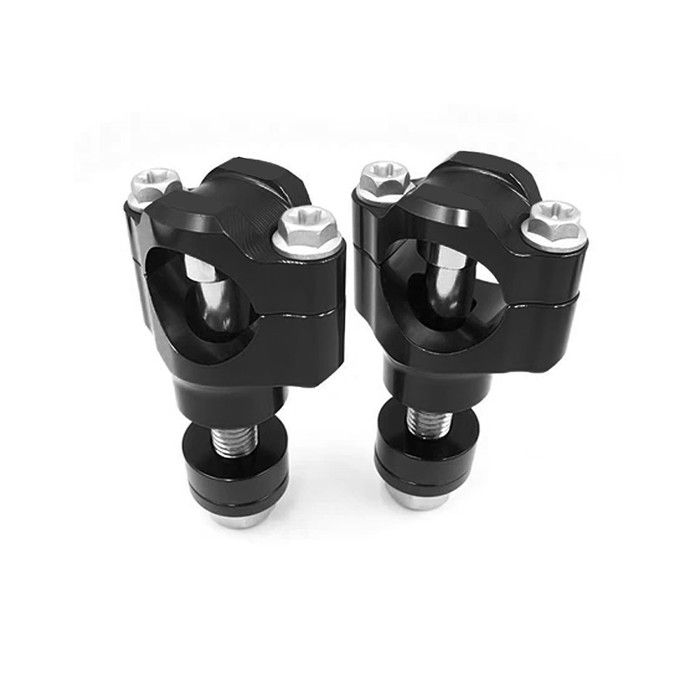 Handlebar Risers 28mm Riser 15mm Tourtecs MC1 Black Aluminium