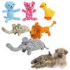 Brinquedos Artesanais de Animais de Estimação Para Cães Apresentando Corda de Algodão Colorida Durável Para Roer Pato Girafa Alce Ideal Para Brincadeiras Interativas