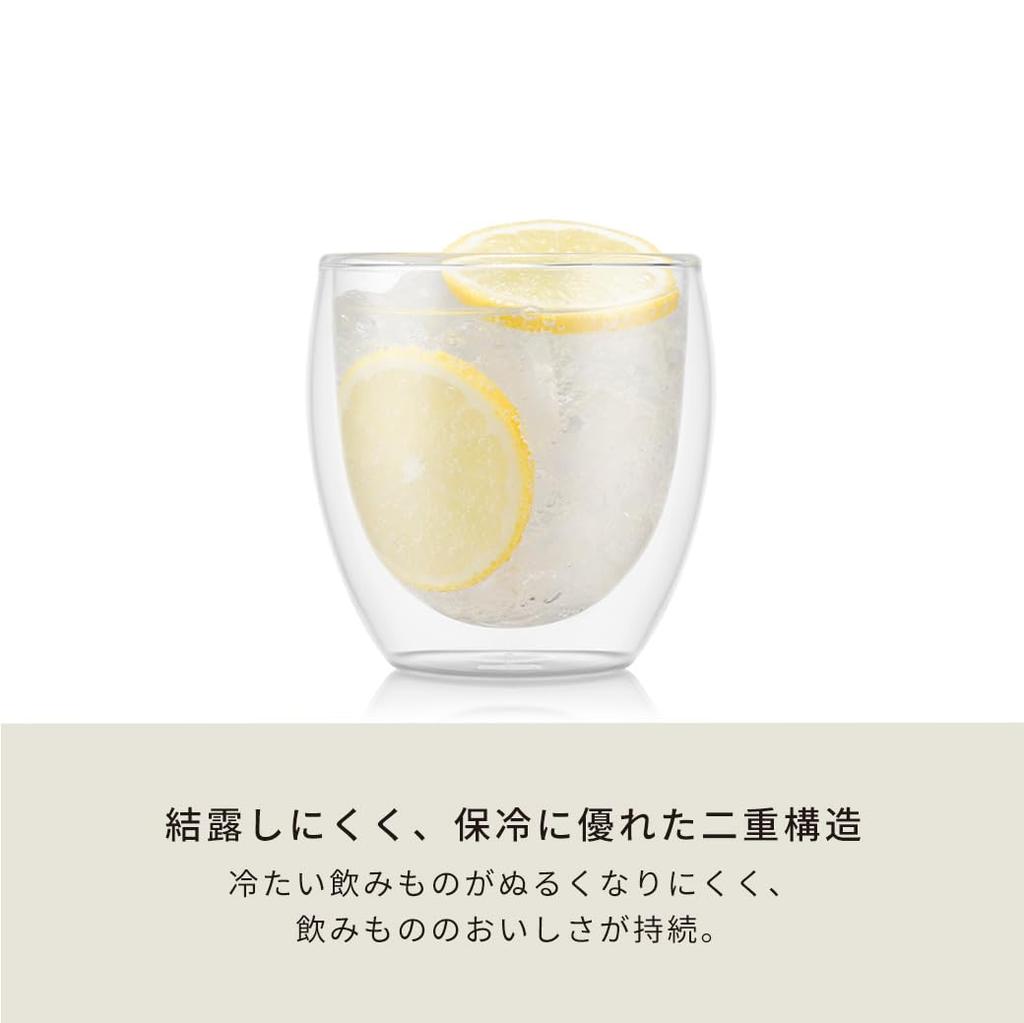 Bodum PAVINA Set of Insulates Hot and Cold and Freezer Authentic Double-Walled Glasses, 250ml, 6, Drinks, Double-Walled, Heat-Resistant, Microwave,