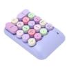 2.4GHz Wireless Numeric Keypad 18 Keys Retro Color Round Keycaps Mini Number Keyboard with USB