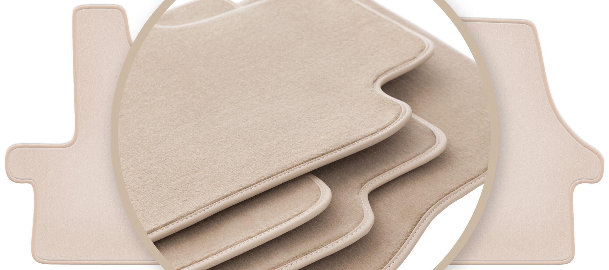 Tappetini beige PREMIUM per: Furgone da consegna Fiat Ducato IV 2014 -
