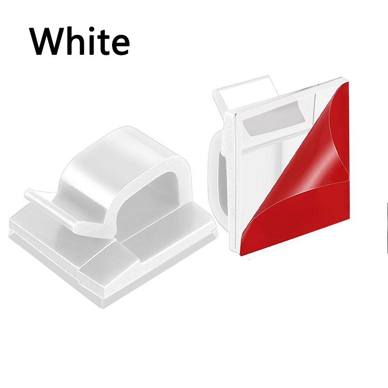 10/20/50PCS Cable Clips Self Adhesive Cord Management Black Wire Holder Organizer Clamp Self-adhesive Car Wire Clip Accessories