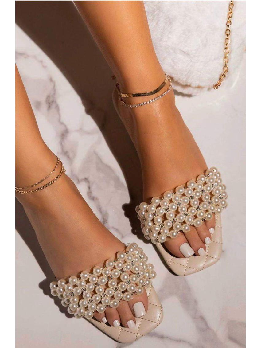 Женские сандалии на плоской подошве в стиле феи расшитые бисером 2021 г 39 1794₽