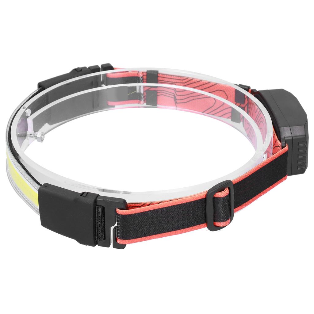 Lampada frontale COB LED con 3 modalità di illuminazione Ricarica USB per Pesca all'aperto Corsa Campeggio