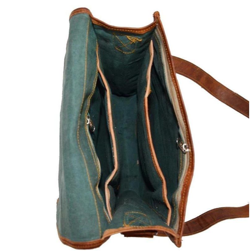 Real Leather Messenger Shoulder Laptop Handmade Brown Vintage Satchel Bag Retro