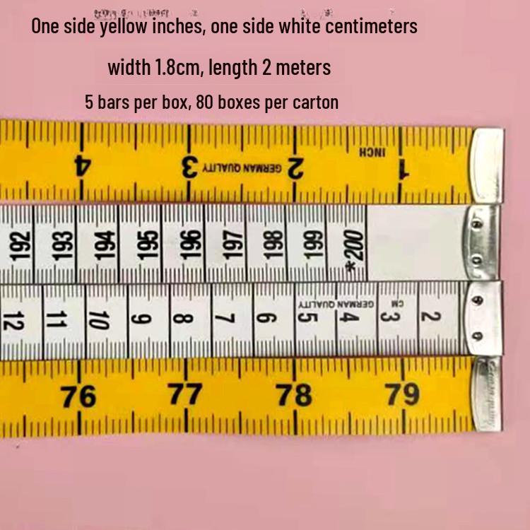 Thick Tailor Tape Measure - Retractable with Snap, Inch & Centimeter Scale for Measuring Height & Waist