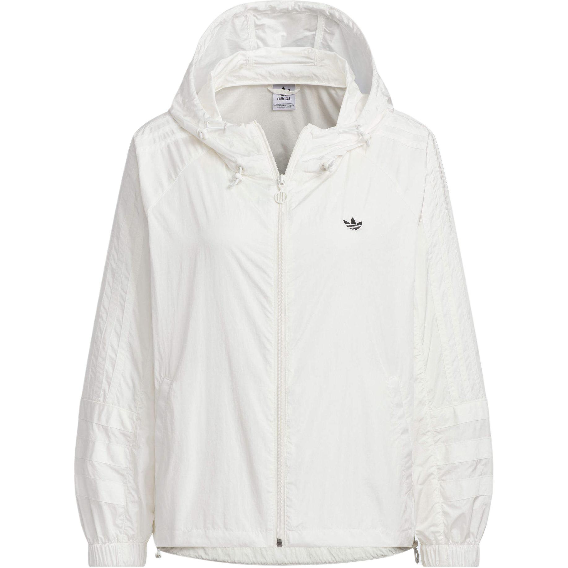 

Adidas Originals Fat Adjustable Hood Lightweight Durable Zipper Raglan Sleeve Jacket Women Jacket White JD6381 A/XL