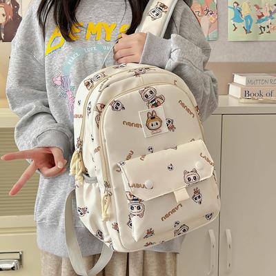 School Bag Cartoon Rab Backpack School Bag Primary School Students Large Capacity Backpack Cute Bag for Junior High School Students