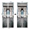 3D Arc De Triomph Door Stickers Self-Adhesive Peel and Stick Wallpaper Wall Stickers Decoration Removable Vinyl DIY Wall Decal