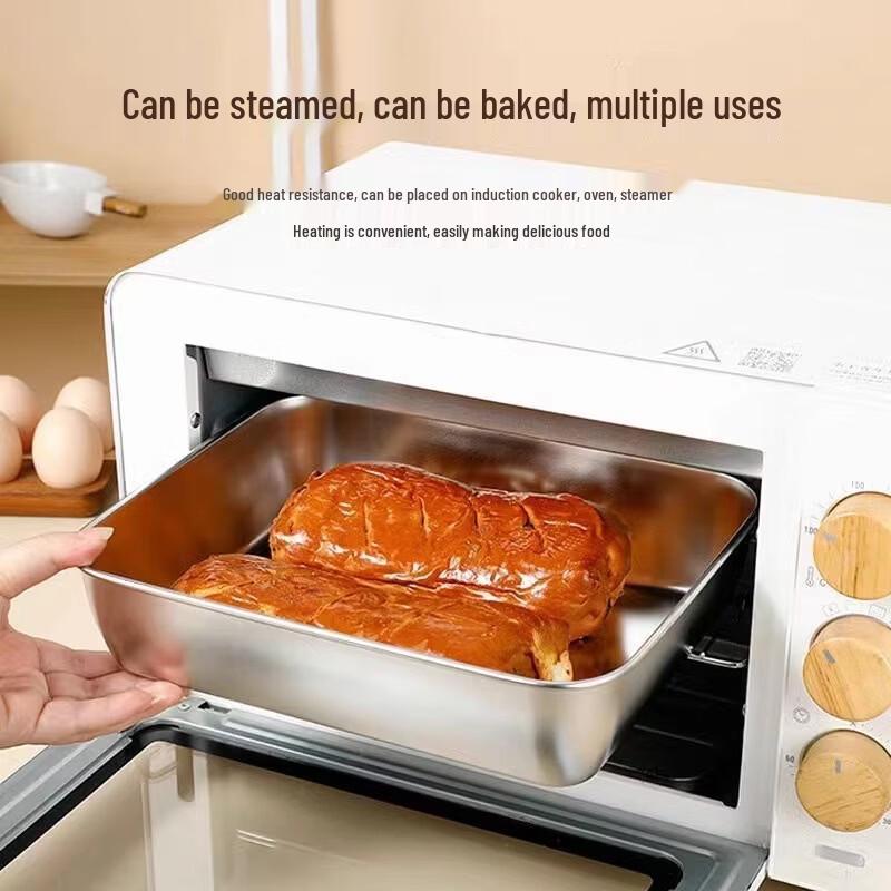Diruien Stainless Steel Stackable Food Storage and Baking Pans