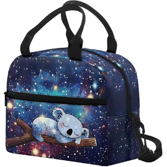 Kawaii Erdbeer-Katze Lunchtasche für Mädchen Kinder 8-10 10-12 Isoliert Lunchbox Tragbar Kühlbox Lunchbag Tragetasche Handtasche Mahlzeitenvorbereitung Organizer Arbeit Schule
