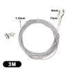 Locking Stainless Steel Wire Rope Adjustable Retractable Suspension Lanyard for Industrial Equipment Hanging Work