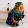 1pc Bohemian Sun, Moon & Starry Night Beach Towel - Ultra-Soft Microfiber Quick-Dry Large Rectangular Bath Towel with Vibrant