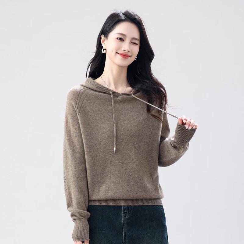 Tianshan 100% Cashmere Hooded Sweater