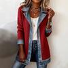 Autumn New Women's Fashion Elegant Slim Fit Long Sleeve Patchwork Jacket for Women
