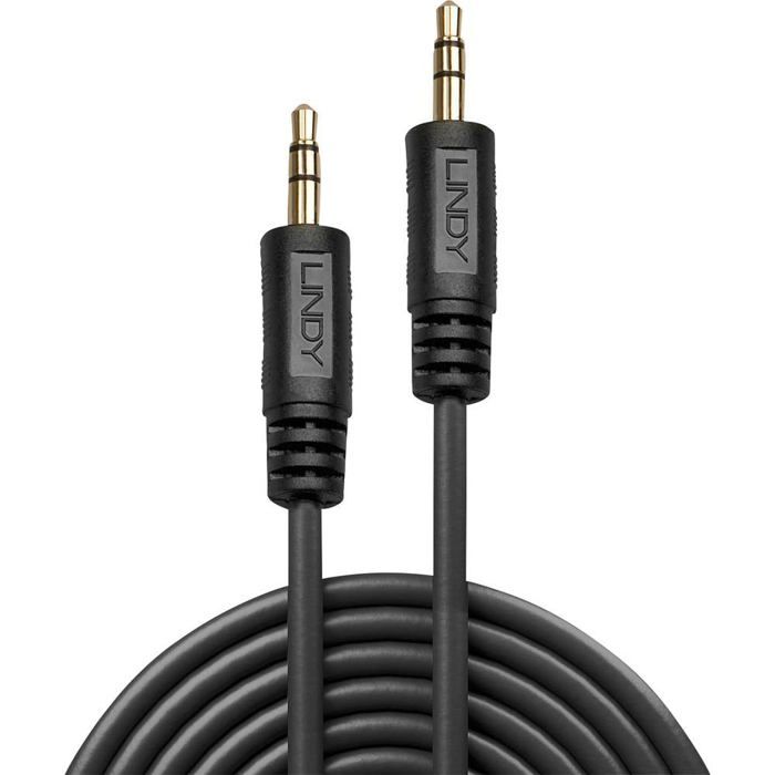 Câble de raccordement LINDY 35642 Jack audio [1x Jack mâle 3.5 mm - 1x Jack mâle 3.5 mm] 2.00 m noir
