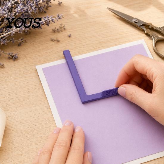 DIY Craft Spacing Guide Paper Crafting Alignment with Case, Precision Layering & Matting Spacers for Card Three Dimensional Design Ruler