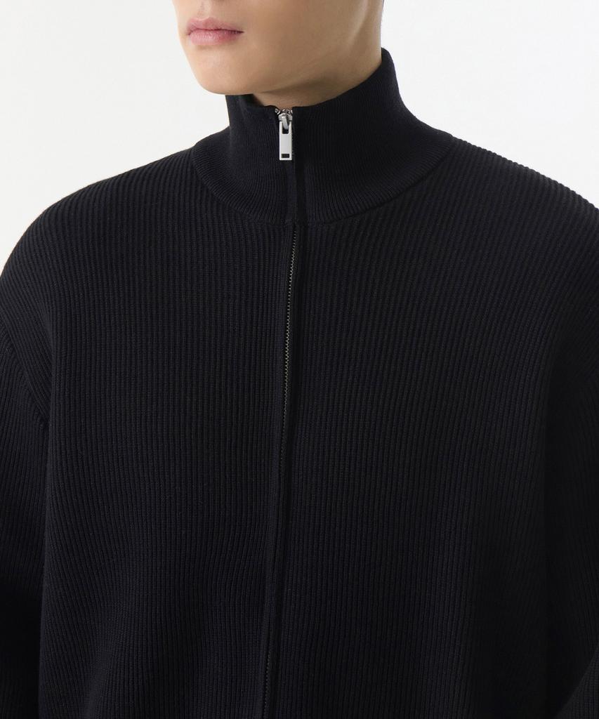 MUSINSA STANDARD Cotton High-Neck Zip-Up [Black]