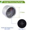 Oil Temp Temperature Gauge Meter Kit Silver Tone Engine Temp Gauge 2" 52mm White 50Degrees Celsius-150Degrees Celsius