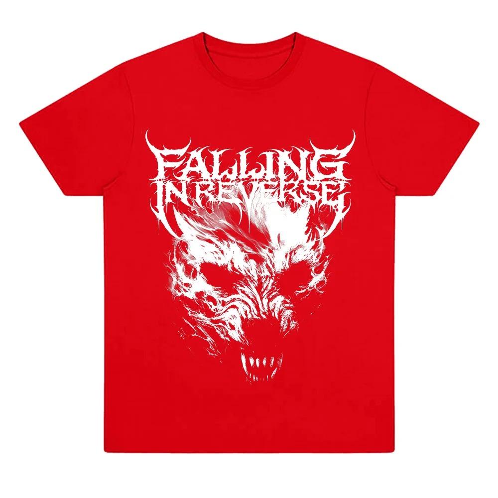 Rock Band Falling in Reverse Poster Graphic Print Tshirt Men Women Casual Oversized Streetwear Cotton Comfortable Summer Tees