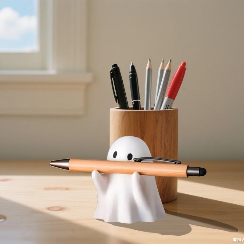 Xiaomi Cute Halloween Ghost Pen Holder Little Ghost Statue Design Pencil Support for Home Office Desktop Decoration