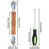 Screen Repair Kit, Roller Tool with Bearing Spline Roller Wooden Handle and P