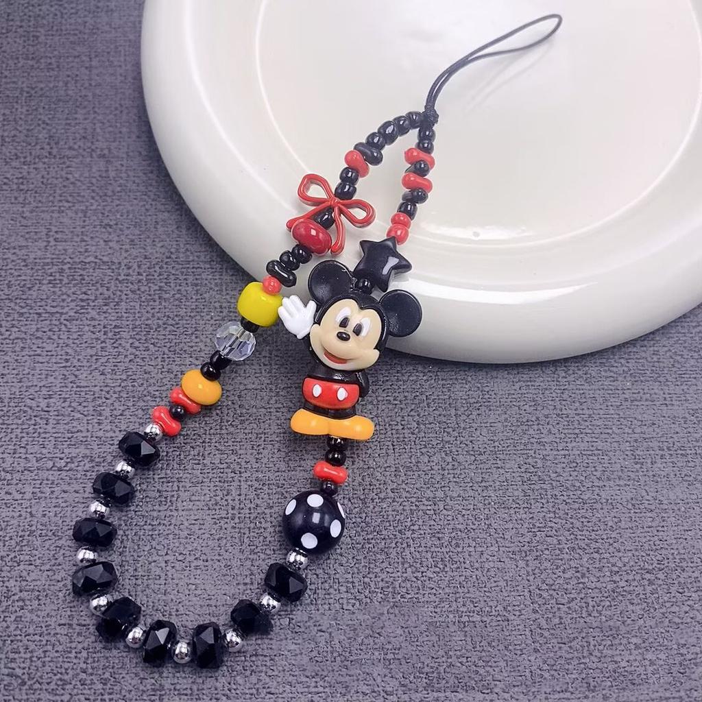Disney Cartoon Mickey und Minnie Handy-Lanyard Niedlicher Puppen-Stil Lanyard-Anhänger für Männer und Frauen Modischer Tragbarer Schlüsselanhänger
