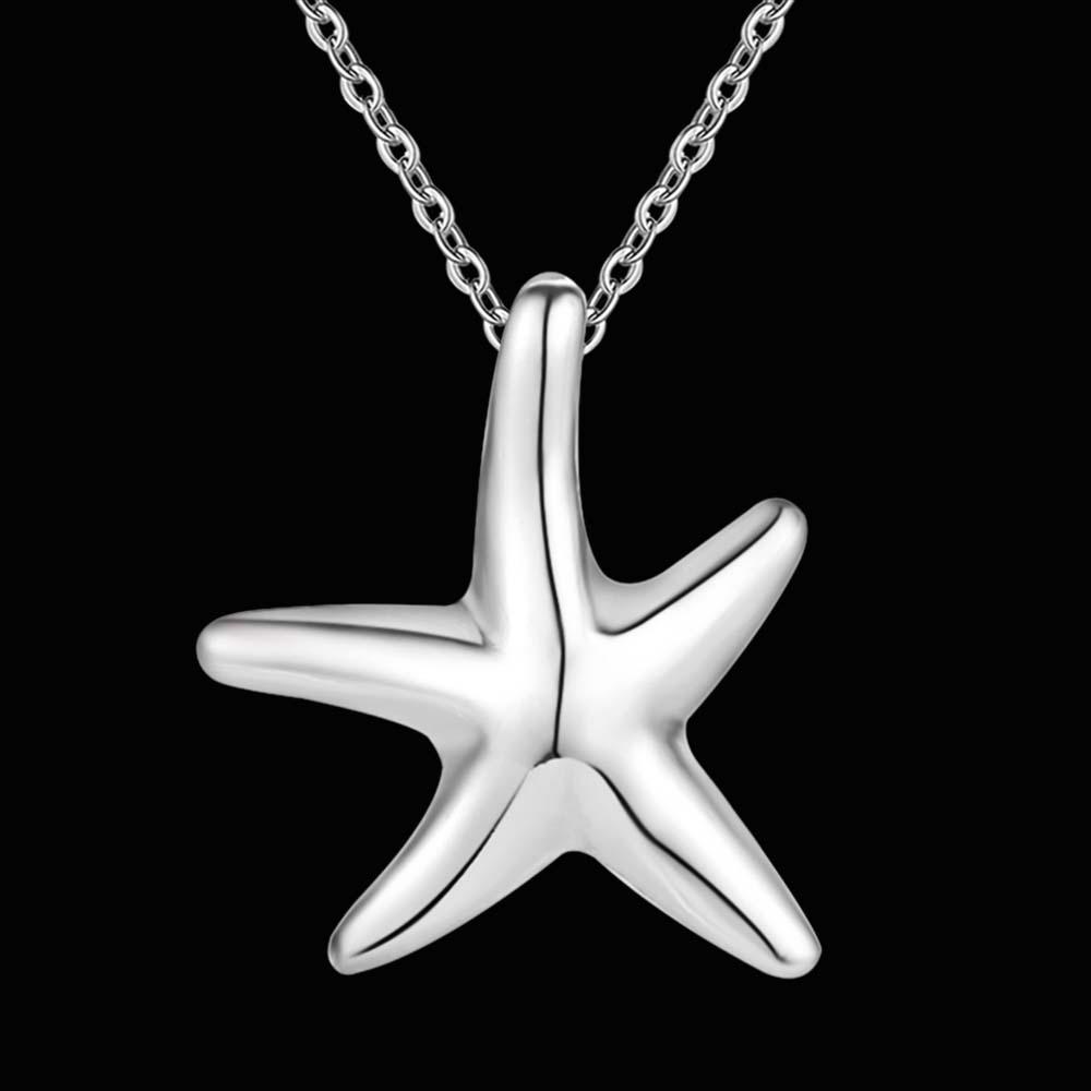 925 Sterling Silver Necklace Pendan Starfish For Women Exquisite Student Girlfriend Jewelry Accessories Wedding GiftGood product