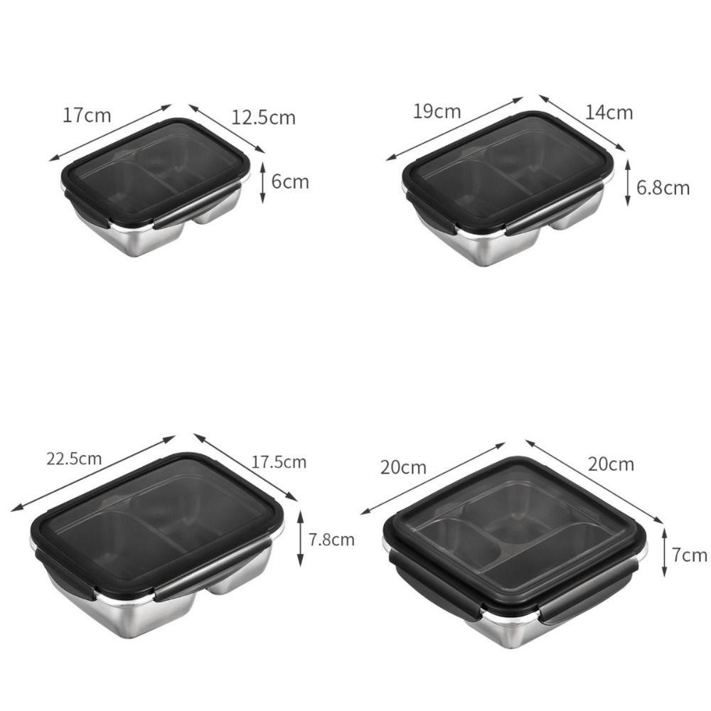 Stainless Steel Lunch Box Leakproof Food Container Microwave Oven Bento Box School/Office