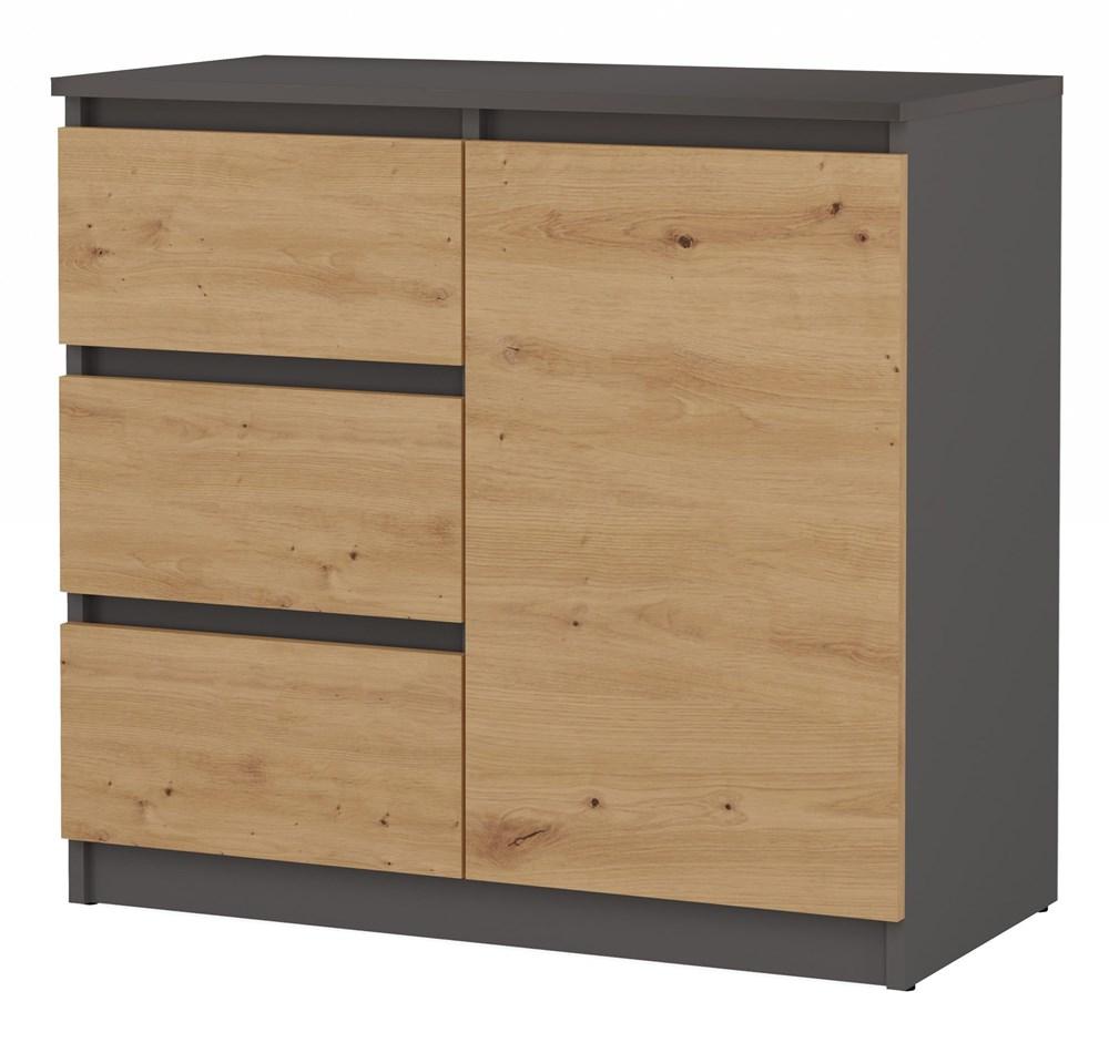 Malwa 1D3S ANTHRACITE ARTISAN Chest of Drawers