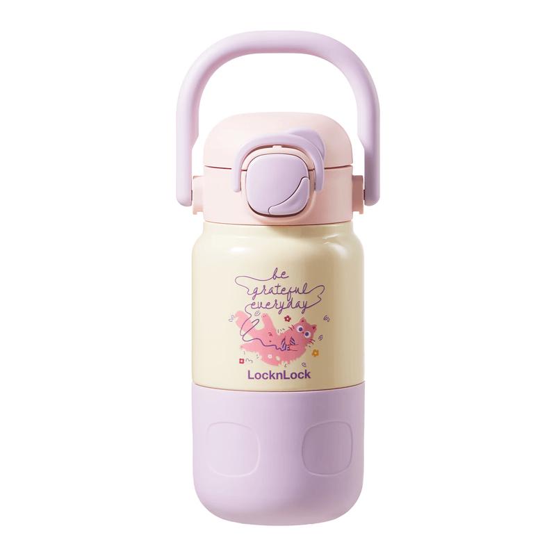 LocknLock Kids Stainless Steel Insulated Straw Cup