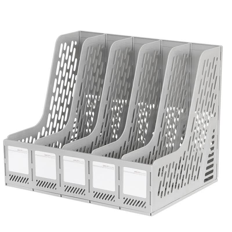 Deli 9838 Foldable 5-Section Plastic File Organizer