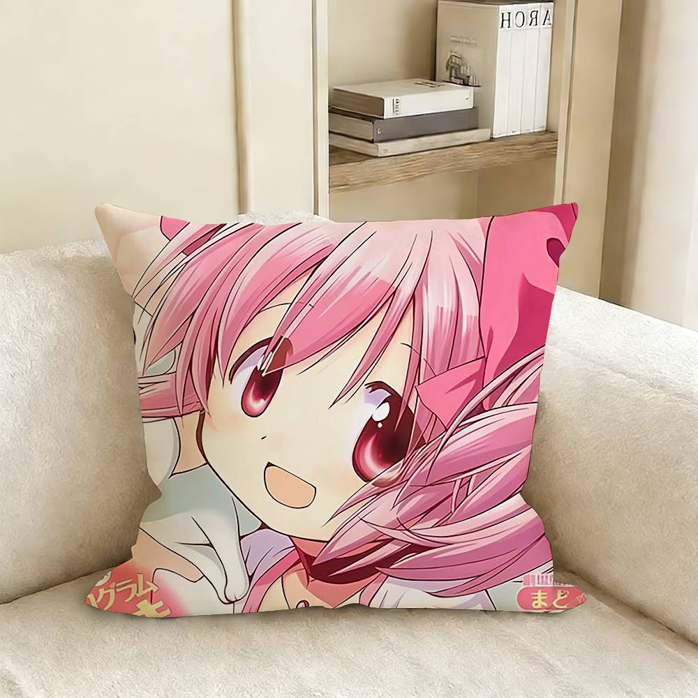 PPuella MMagi Madoka MMagica Pillow Case Living Room Sofa Cushion Cover Suitable For Home Bedroom Room Decoration