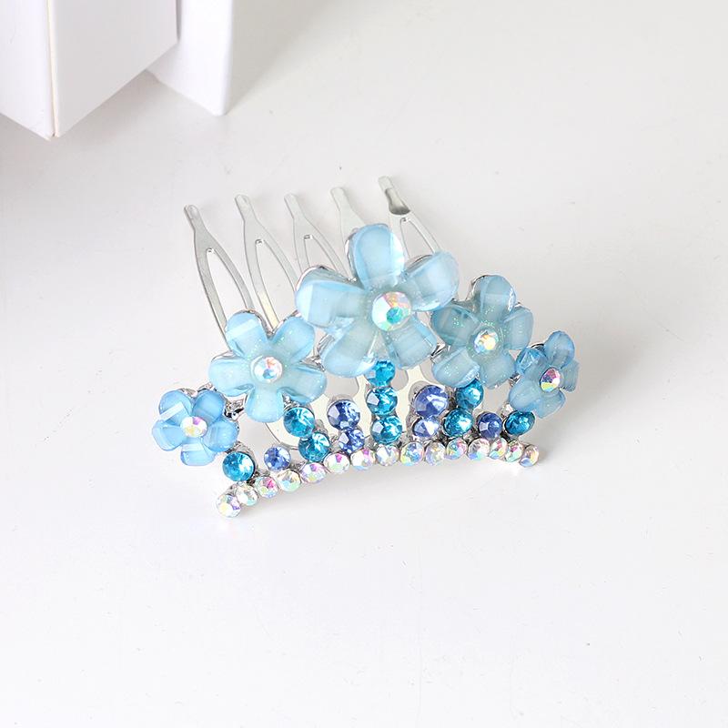 Children'S Hair Accessories Princess Crown Crystal Diamond Hairpin Fashion Hair Comb Comb Performance Princess Crown