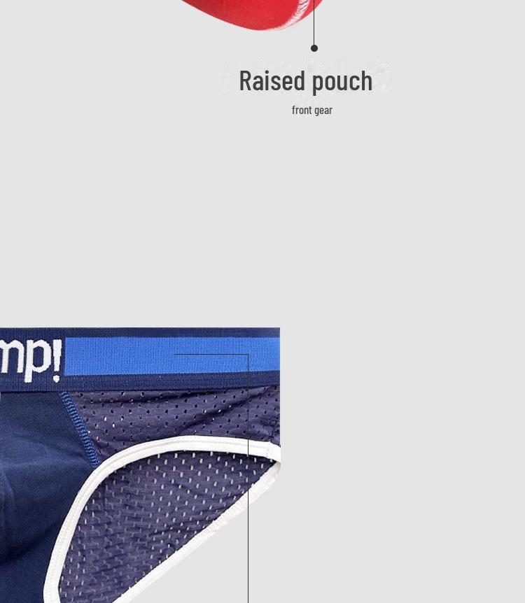 Men's Low Waist Slim Fit Stitching Style U-Convex Pouch Sports Underwear (MP5117)