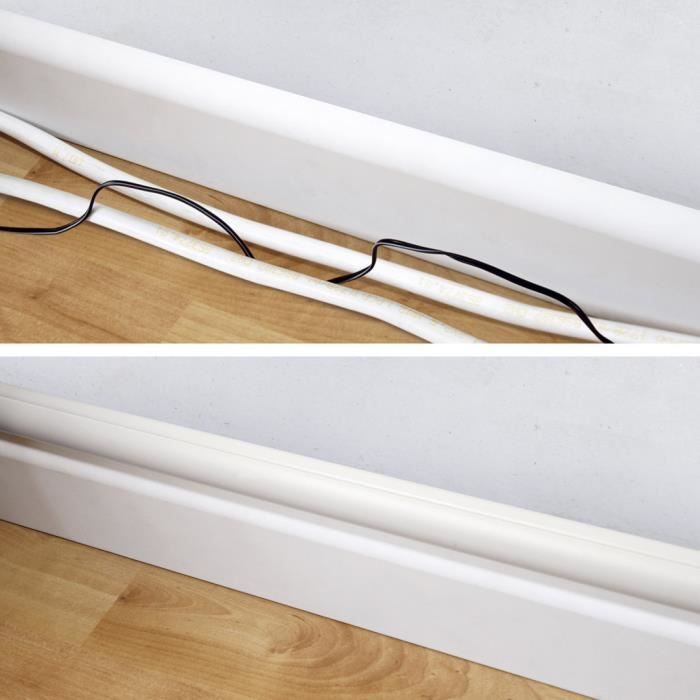 D-line Kabelschutzkanäle und Zubehör-Kits | 3015kit001 | Verstecken und schützen Sie Kabel einfach | Dekorativer Kabelkanal | Weiß