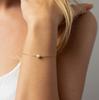 European Style Simple Single Pearl Bracelet with Stainless Steel Adjustable Chain and 8mm Faux Pearl