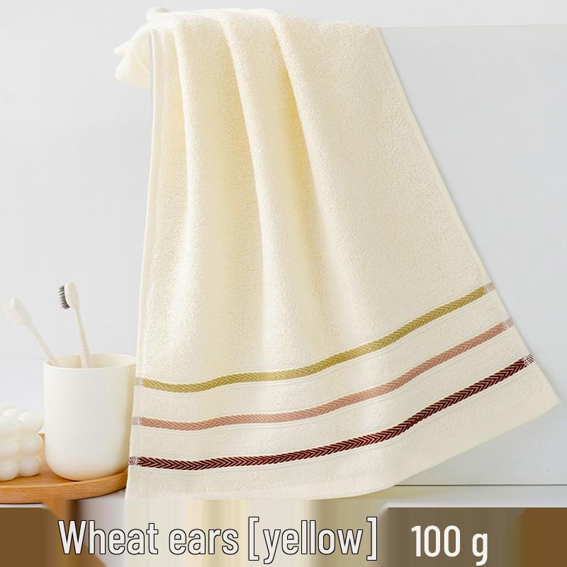 Thick Absorbent Pure Cotton Face Towel with Embroidered Logo for Adults