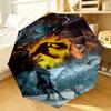 Dinosaur Moonlit Adventure Umbrella 8-Frame for Travel, camping, Casual Lightweight Portable Umbrella, Essential for every family Holidays Gift