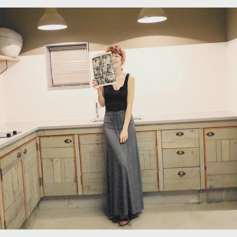 Women's Modal A-Line Strappy Long Skirt - Slim Fit, Summer Style, Plus Size