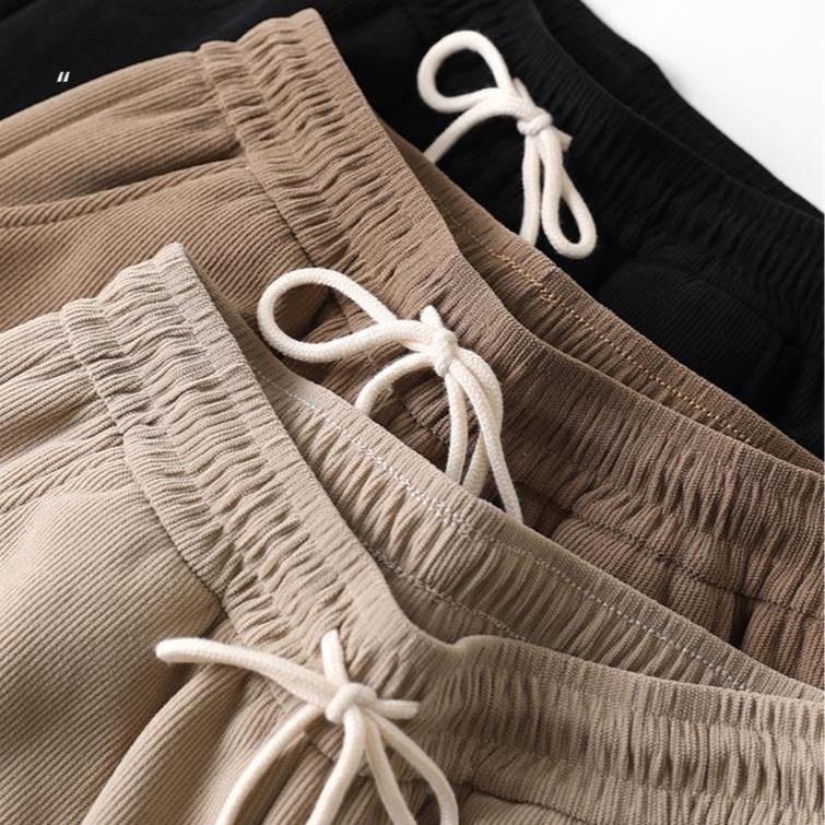 Winter Warm Pant with Thickened Cotton Women's Vertical Stripes for Slimming and Loose Fit Women's Pants
