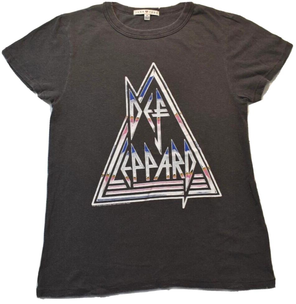 Женская футболка Junk Food Def Leppard в стиле гранж Новая XS-XL XL