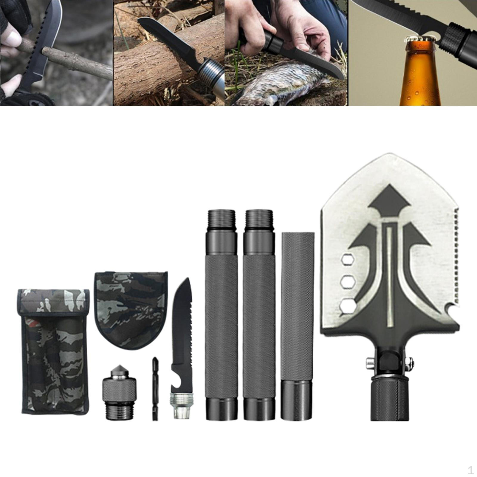 

Прочный складной садовый инструмент для копания, многофункциональная лопата для бездорожья, кемпинга, серый