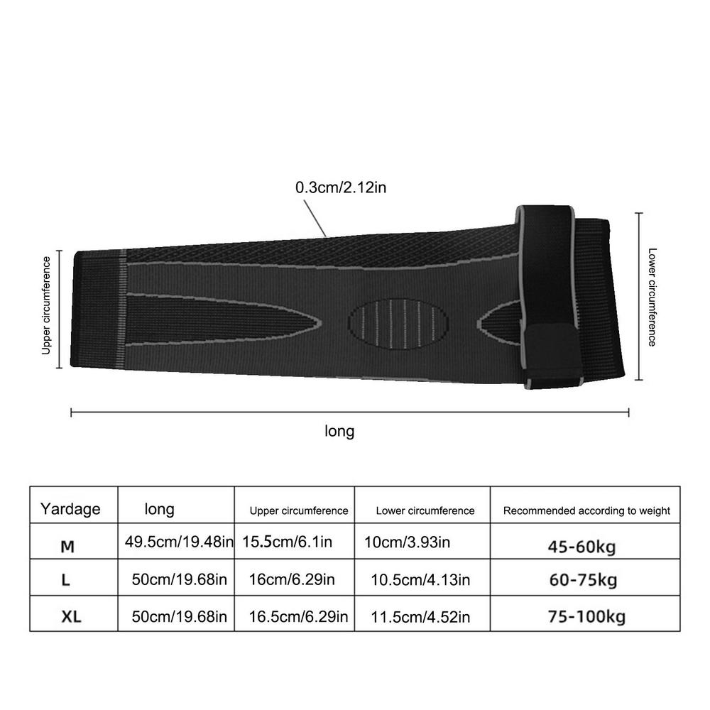

Sport Full Leg Compression Sleeves For Men Knee Braces Support Protector For Weightlifting Joint Pain Relief Muscle Tear XL чорний