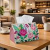 1pc Vintage Classic Botanical Tissue Box - Multi-functional Napkin Dispenser, Two Sizes Available Made of Durable Polyester, Decorated with Blooming P
